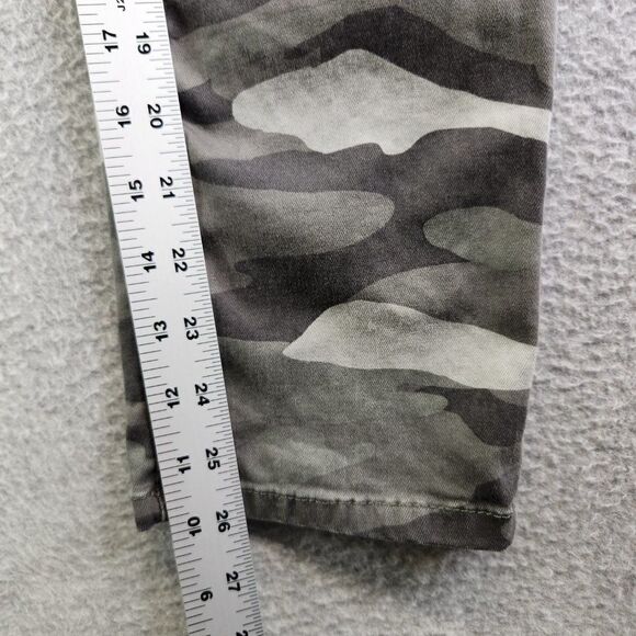 Democracy Ab Technology Pants Womens 10 Gray Camo Tapered Slimming Comfort - Picture 14 of 16